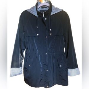 Utex hooded dress raincoat jacket